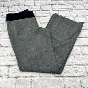 Express Editor Dress Pants Womens 10R Black White Textured Straight Leg 4 Pocket